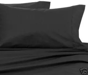 Luxury 1000 Thread Count 100% Egyptian Cotton King Sheet Set Solid In Black