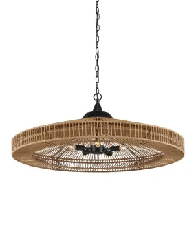 Maldives 5-Light Chandelier in Natural/Satin Black