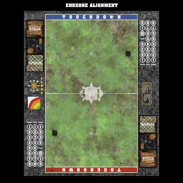 Mats by Mars:  Overgrown Cobbles v1.0 Fantasy Football Play Mat / Pitch