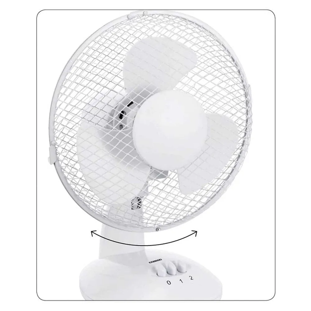 Melissa 23cm Oscillation Table Fan - White | 16510105