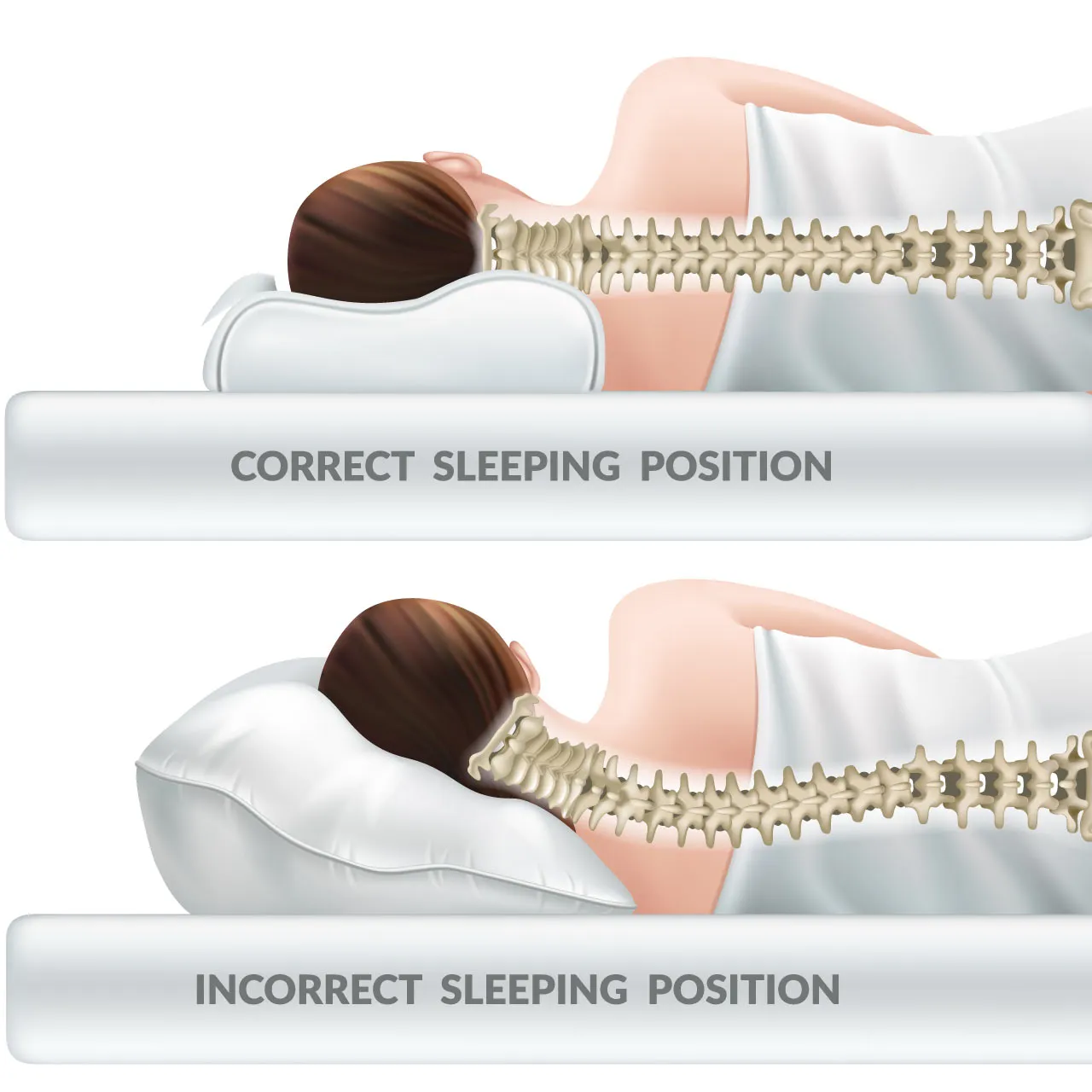 Memory Foam Pillow 40x60 (12x9) High Quality Knitted Anti Snore Contour Cervical Neck Support