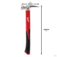 Milwaukee 19oz Smooth Face Poly/Fiberglass Handle Hammer 48-22-9316