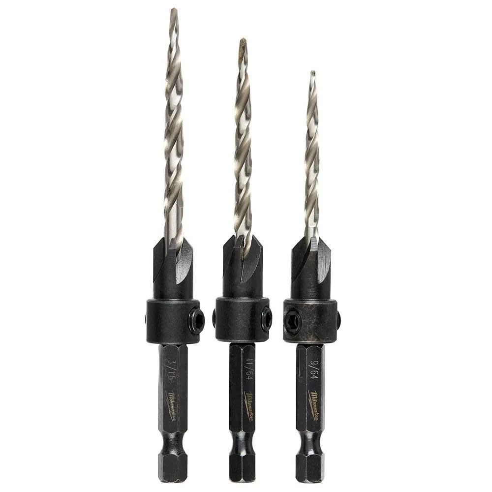 Milwaukee 48-13-5003 3 Piece Countersink Drill Bit Set