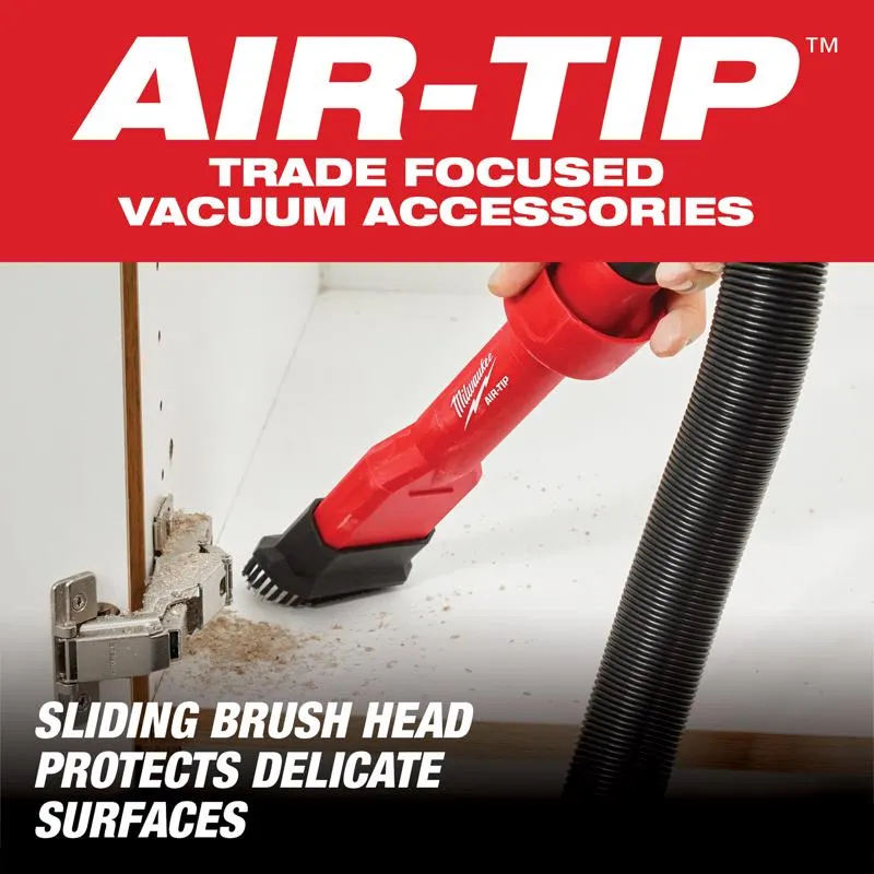 Milwaukee AIR-TIP 1-1/4 in. - 2-1/2 in. Shop 2 in 1 Utility Wet/Dry Vac Brush 1 pc