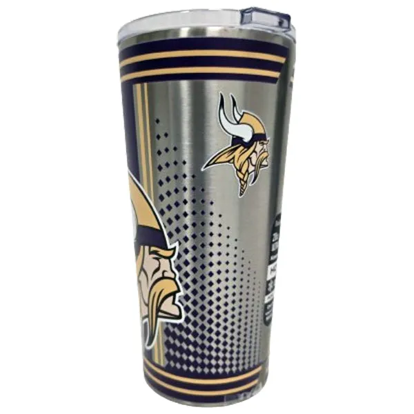 Minnesota Vikings 20 oz. Stainless Steel Double Walled Tumbler w/ Lid