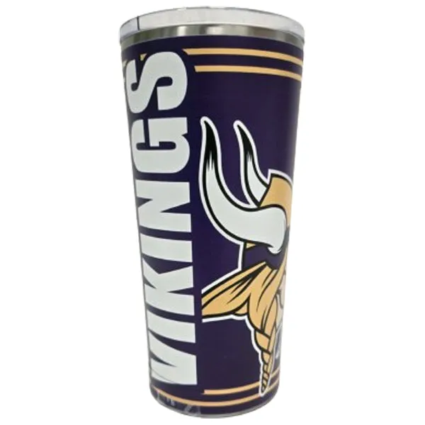 Minnesota Vikings 20 oz. Stainless Steel Double Walled Tumbler w/ Lid