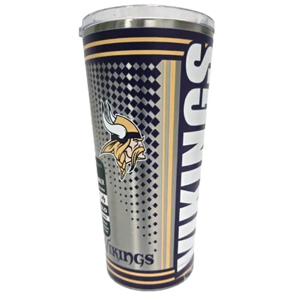 Minnesota Vikings 20 oz. Stainless Steel Double Walled Tumbler w/ Lid