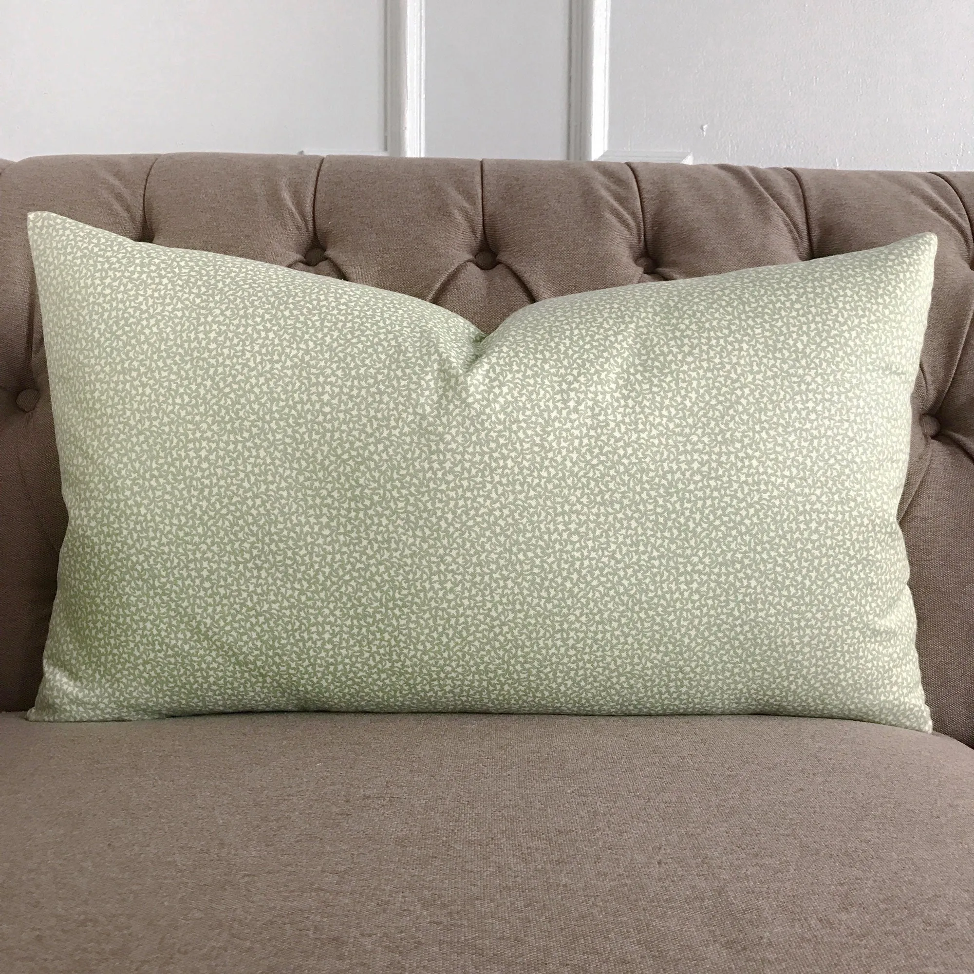 Mint Small Geometric Print Lumbar Pillow Cover 15x26