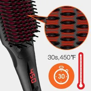 Miropure Enhanced Hair Straightener Brush with Anti-Scald