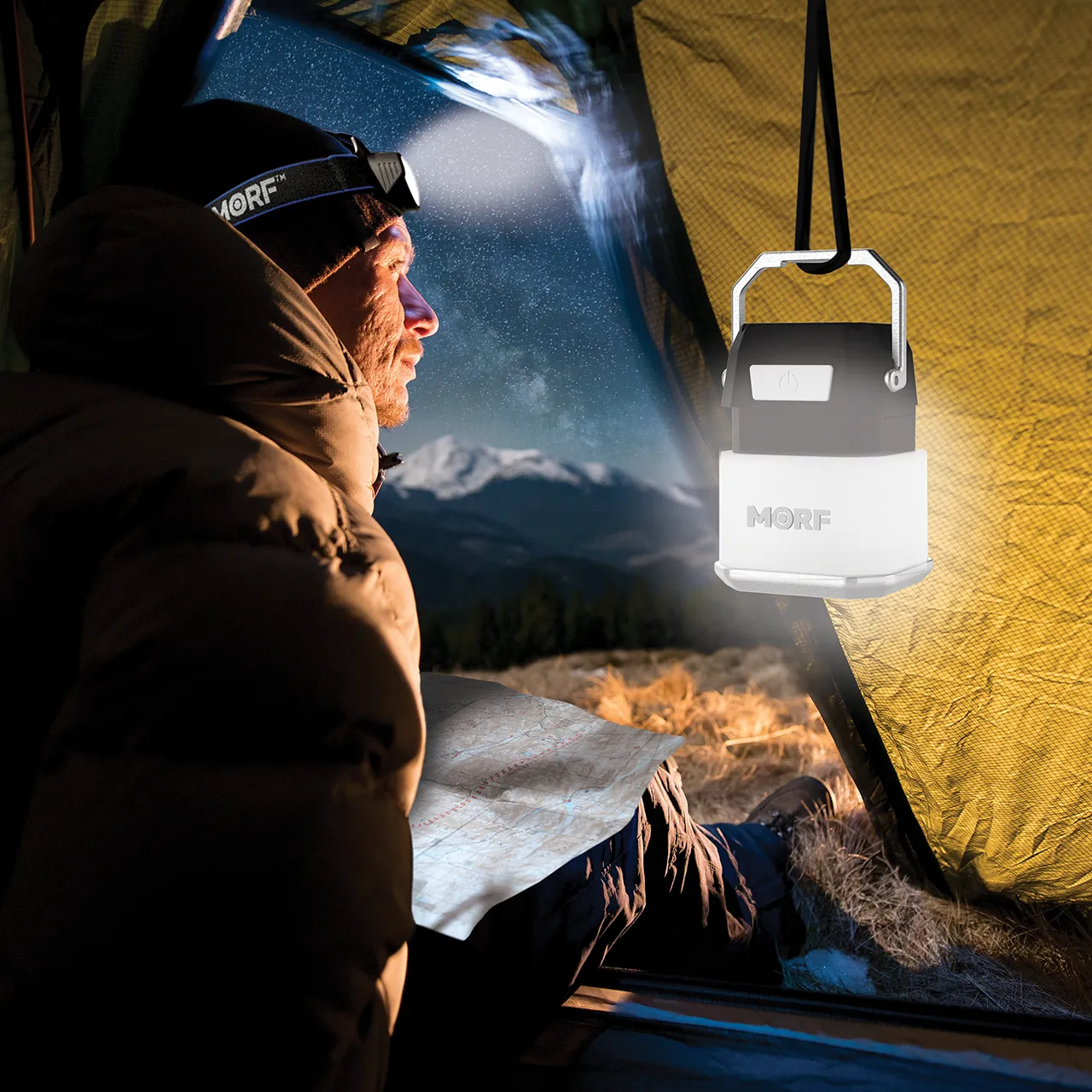 MORF L650 REMOVABLE 650 LUMEN HEADLAMP AND LANTERN