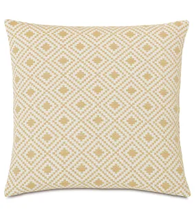 Natural Geometric Birdseye Throw Pillow Cover 16x16