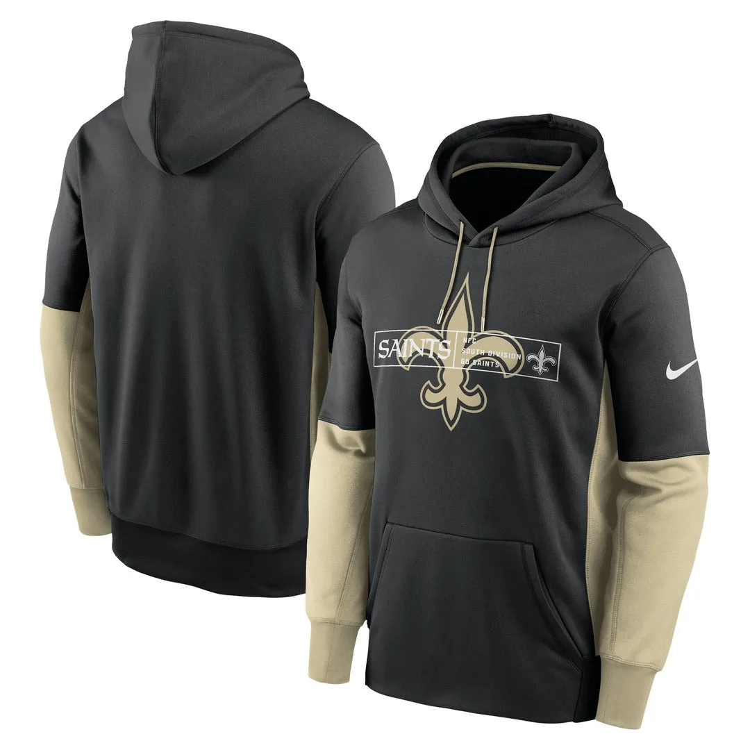 Nike Men's NFL New Orleans Saints Therma Color Block Hoodie