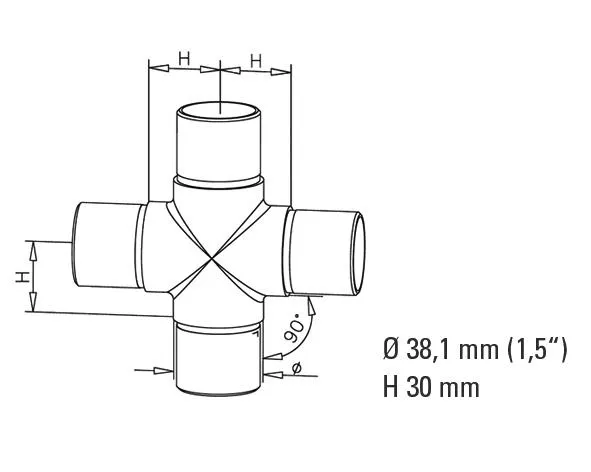 Non-Tarnish Flush Cross