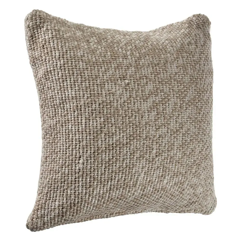 Oatmeal and Ivory Linen Woven  LR07516 Throw Pillow