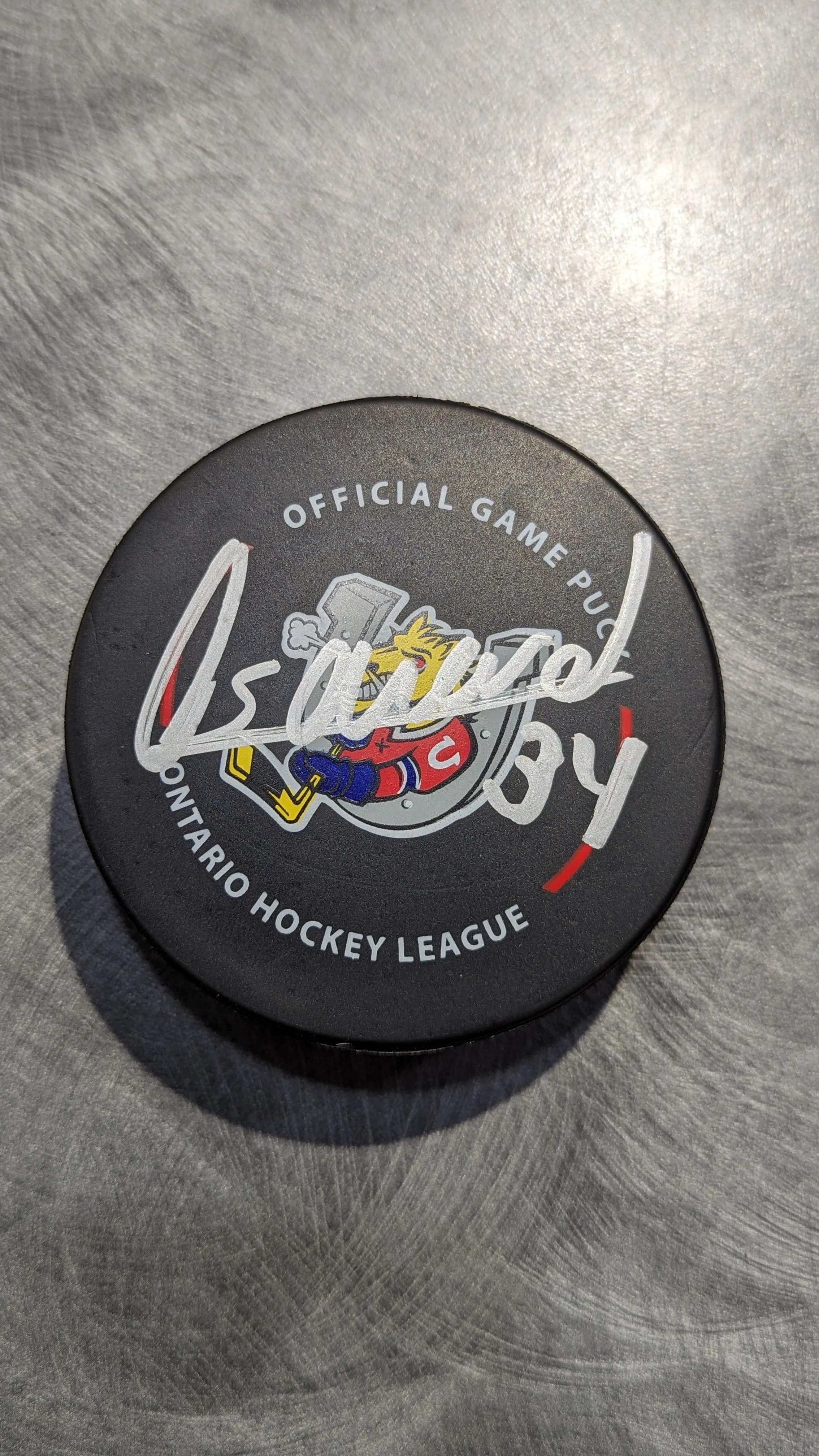 Olivier Savard Autographed Puck