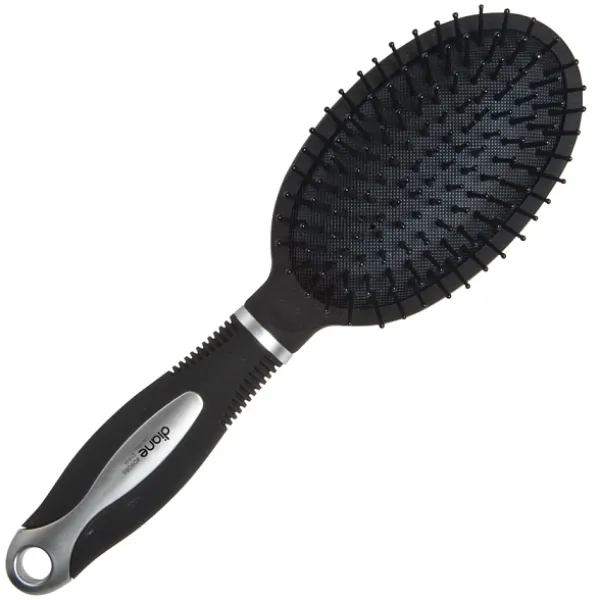 Oval Cushion Paddle Brush Black/Silver by Diane