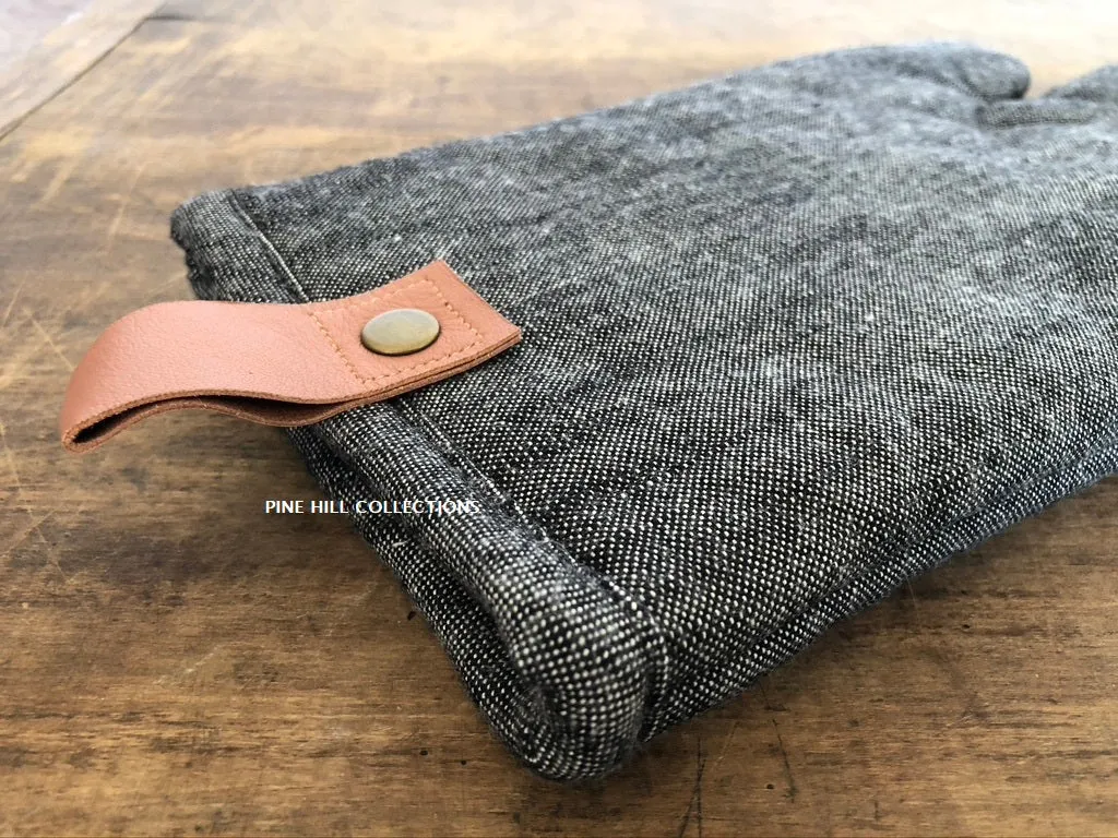 Oven Mitt - Black Denim