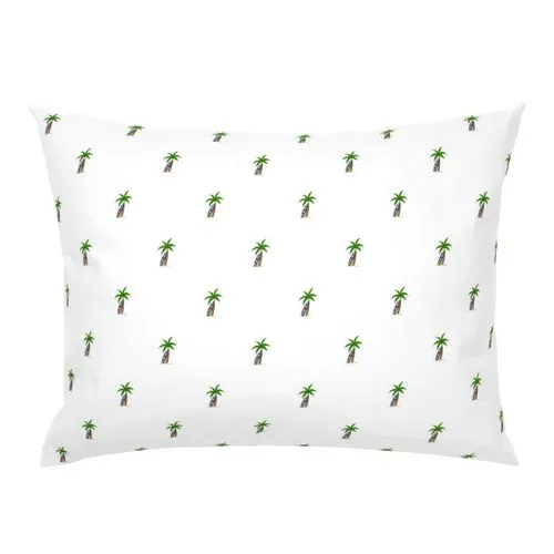 Palm Trees with Blue Surfboards Standard Pillow Sham