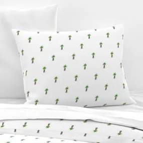 Palm Trees with Blue Surfboards Standard Pillow Sham