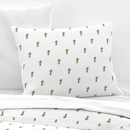 Palm Trees with Blue Surfboards Standard Pillow Sham