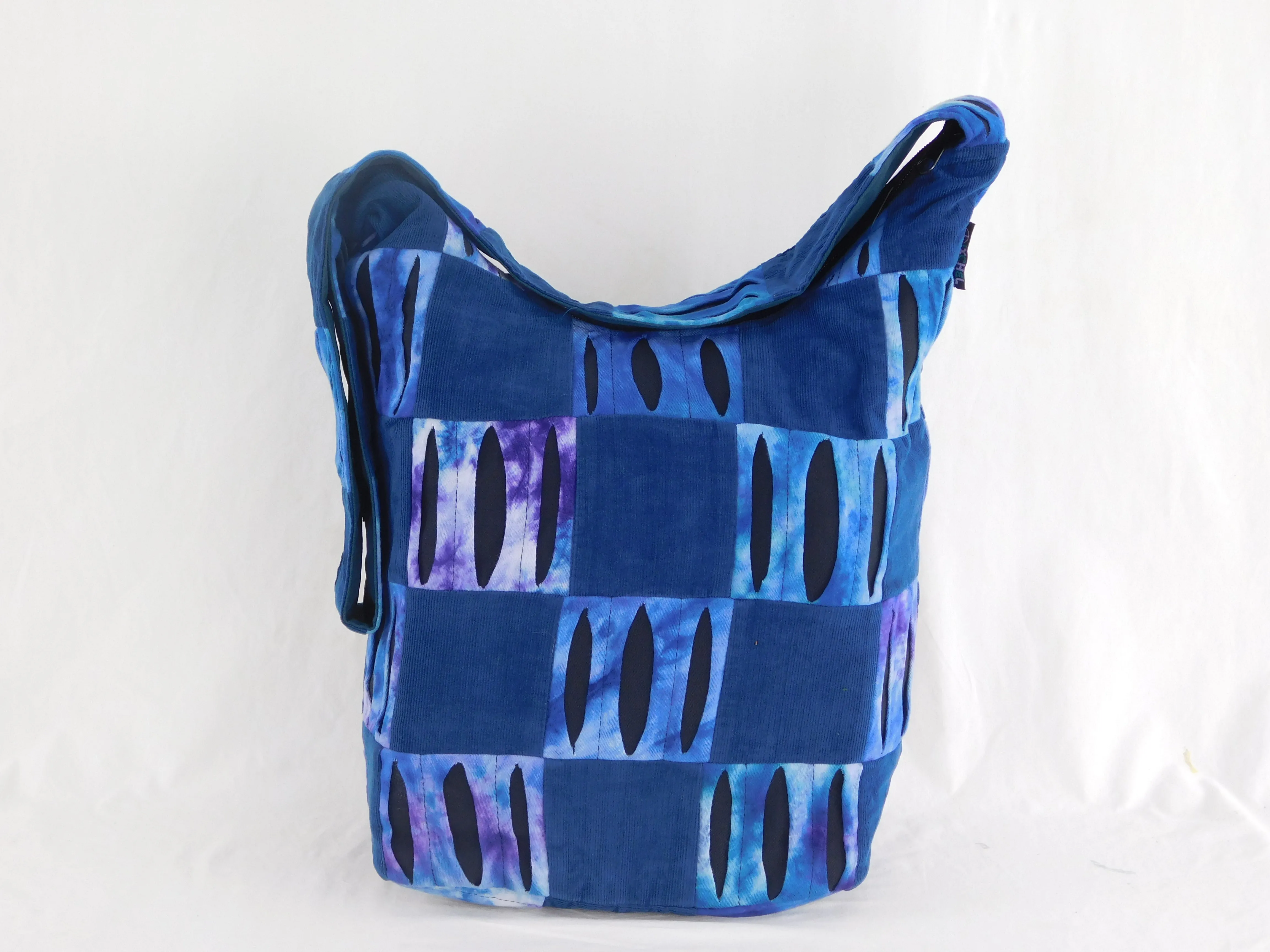 Patchwork Corduroy &  razor-cut Tie Dye Bag