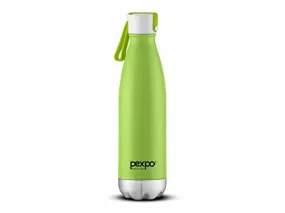 Pexpo Stainless Steel Hot and Cold Vacuum Insulated ISI Certified Flask, 500ml, Green, Espresso | Lightweight & Keeps Drinks Hot/Cold for 24  Hours