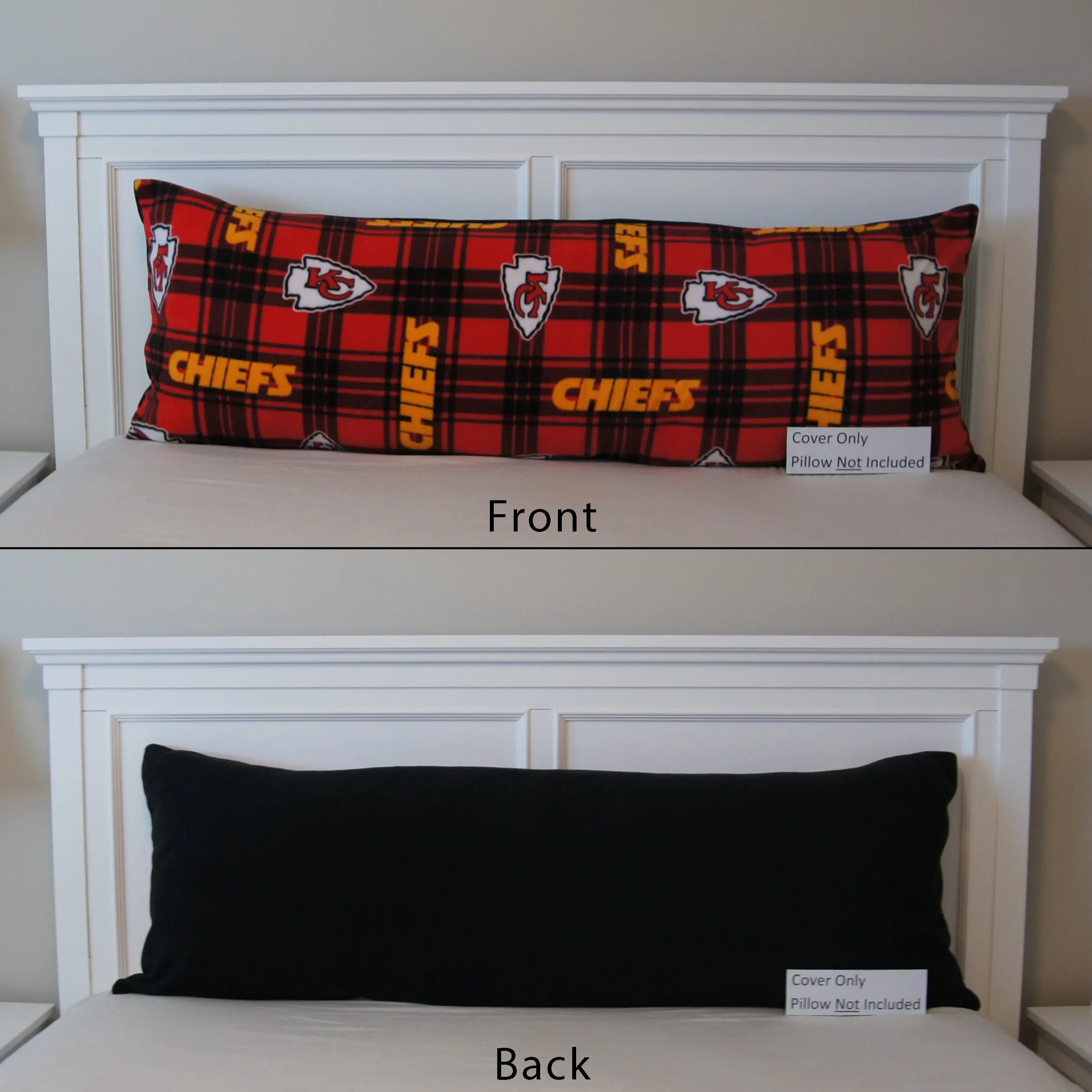 Pillows - Body Pillow Cover - Brand Loyalty - NFL - Kansas City - Chiefs - Plaid