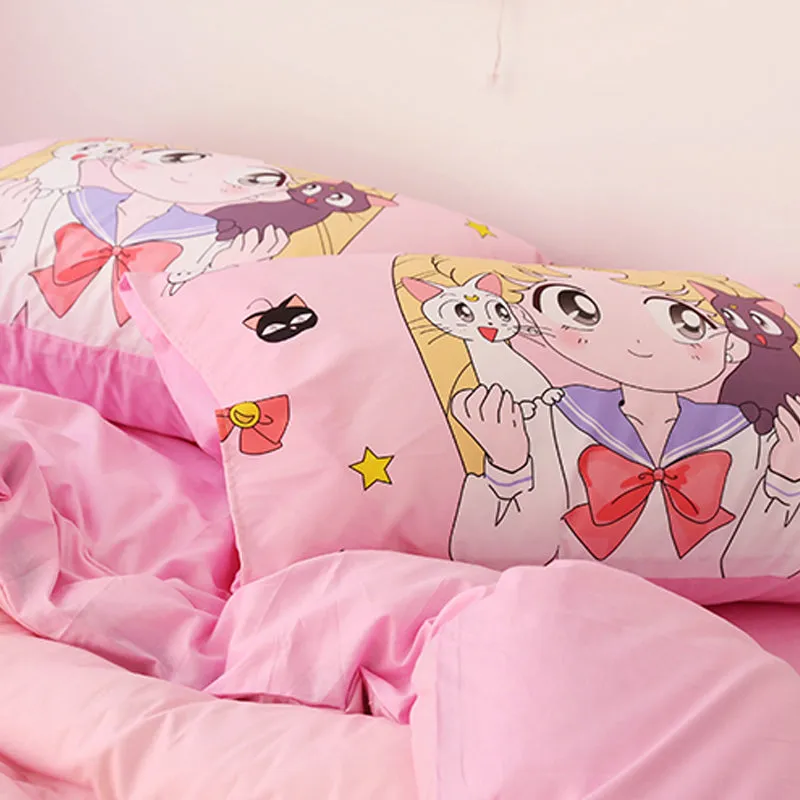 Pink Sailor Moon Bed Sheet Set AD10422