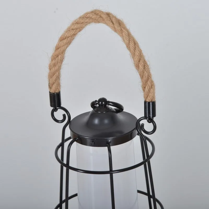 Portable Hemp Rope Rechargable Garden Lantern by WildLand