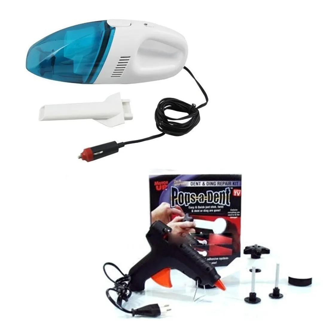 Powerful Car Vacuum Cleaner 12V   Dent Removal Kit