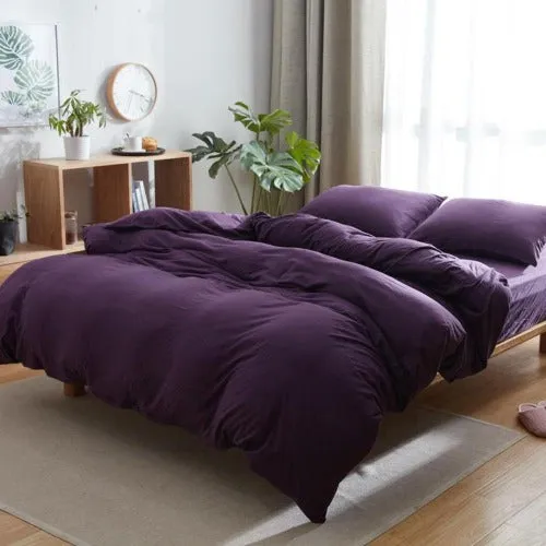 Purple  Cotton Bedding Set