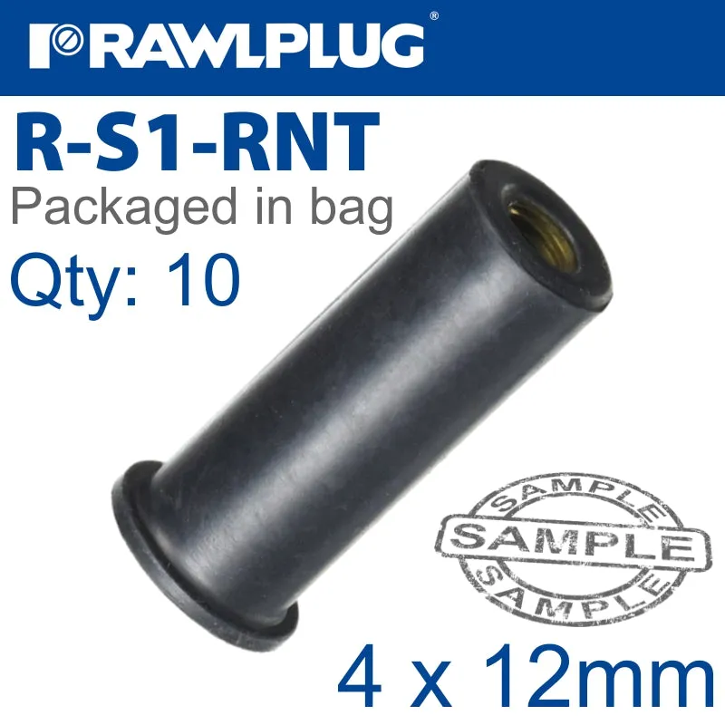 RAWLPLUG RAWLNUT M4X12MM X10-BAG RAW R-S1-RNT-4-12-10