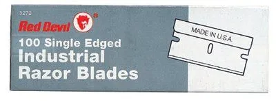 Red Devil 3272 Single Edge Razor Blades, 100 per box (1 Box)