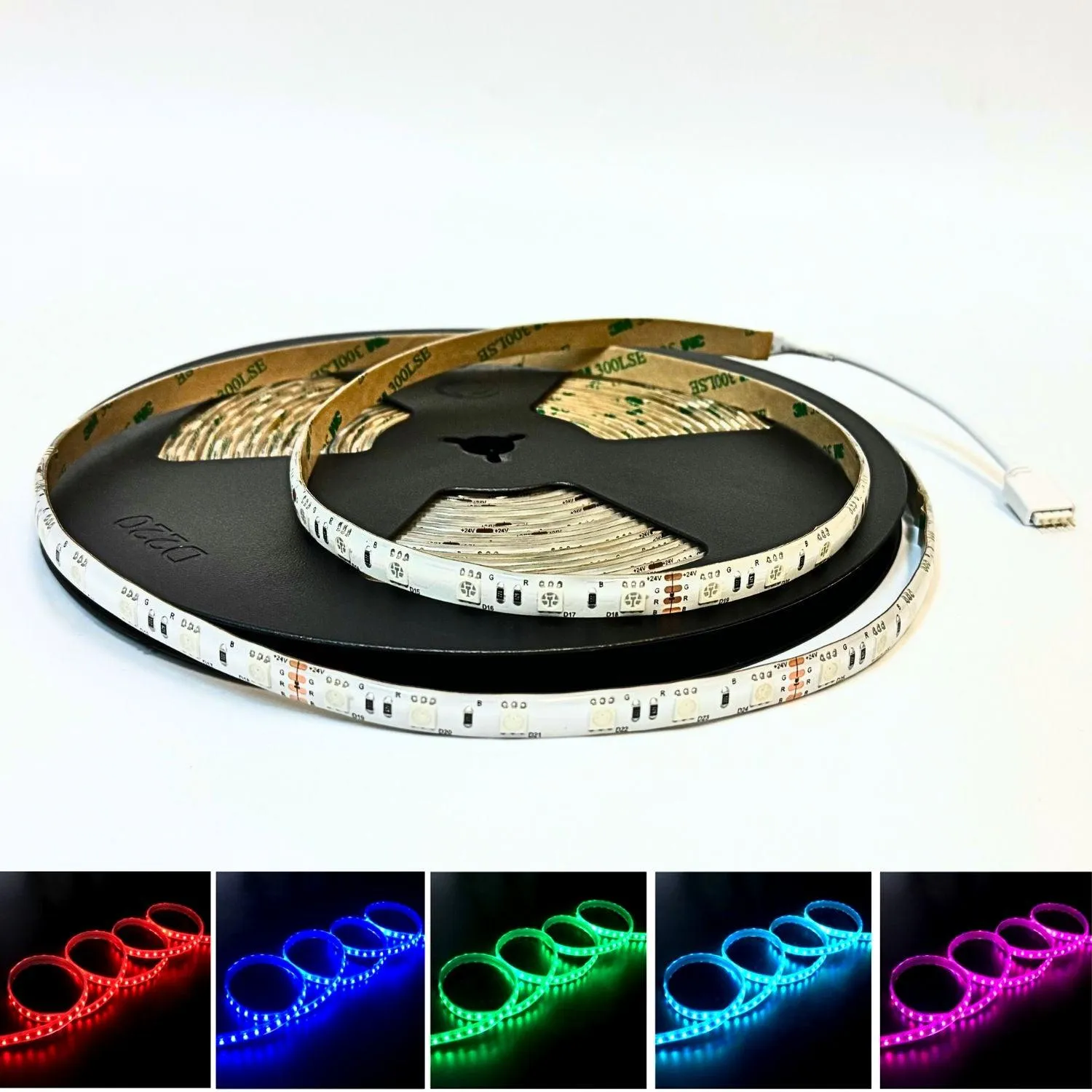 RGB LED Strip DC 24V 10m One Length 5050 IP65 Waterproof 60LED/m