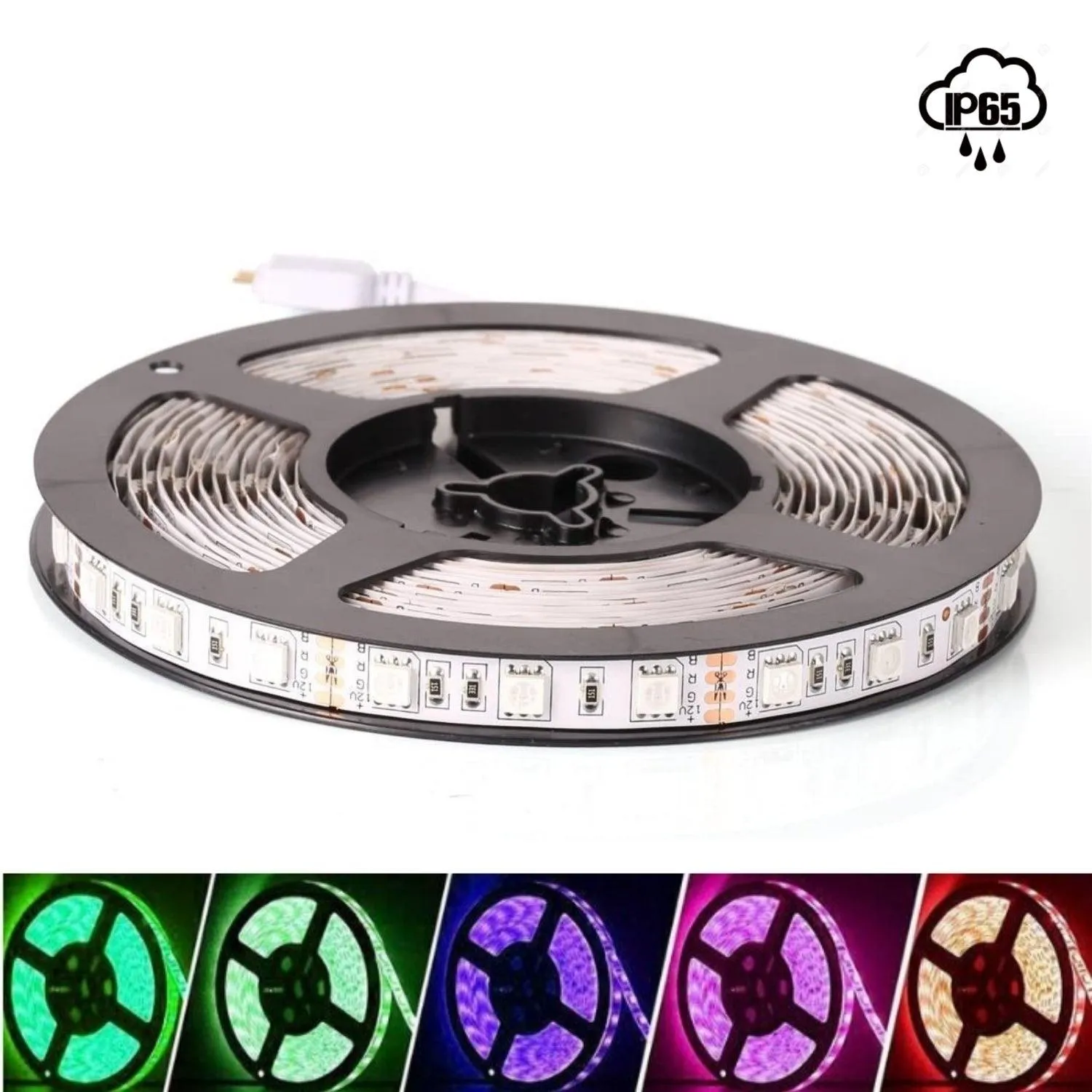 RGB LED Strip DC 24V 10m One Length 5050 IP65 Waterproof 60LED/m