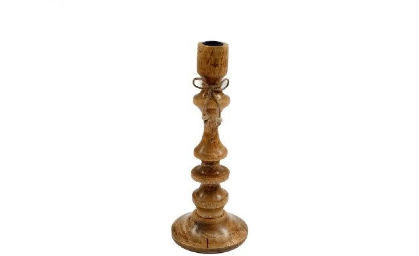 Rustic Wooden Candle Holder - Elegant Home Décor Accent