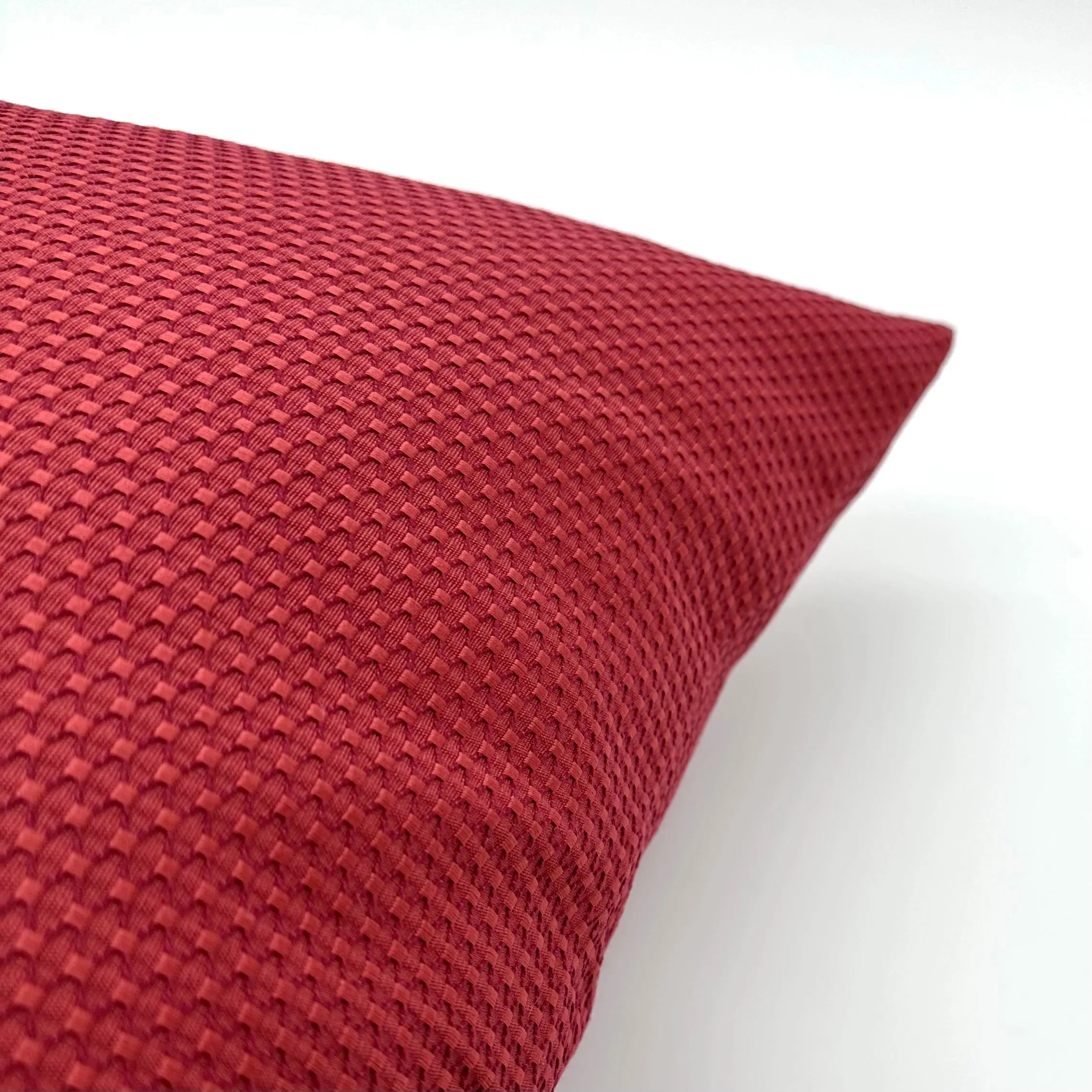 Scarlet Honeycomb Throw Pillow Cover 22x22