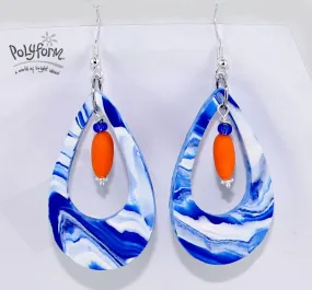 Sculpey® III Marbled Teardrop Earrings