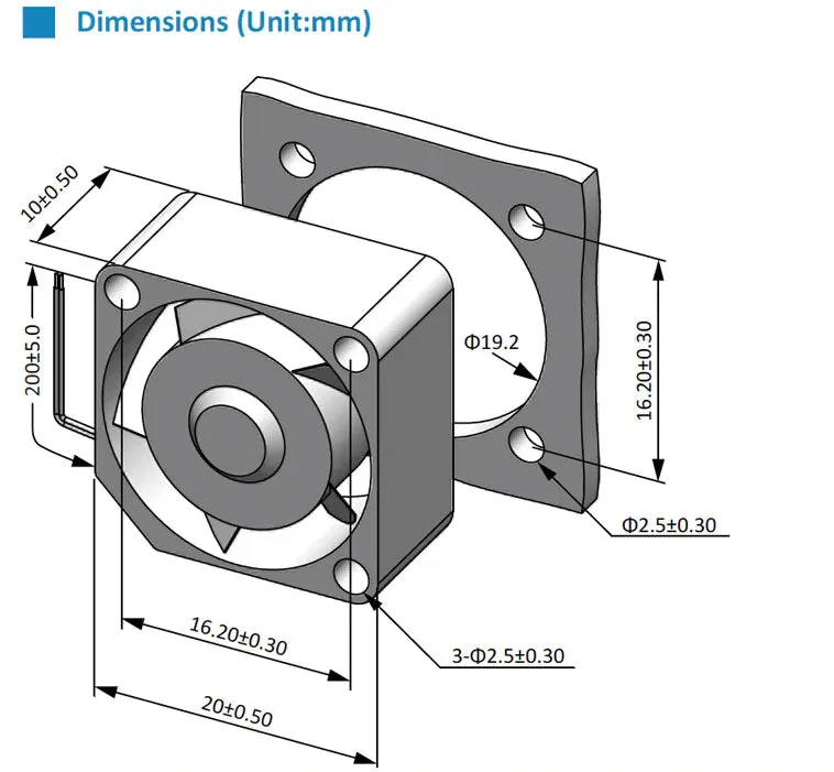 sD2010 Series DC Axial Fans