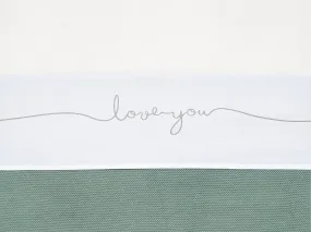 Sheet Cradle 75x100cm Love you - Grey