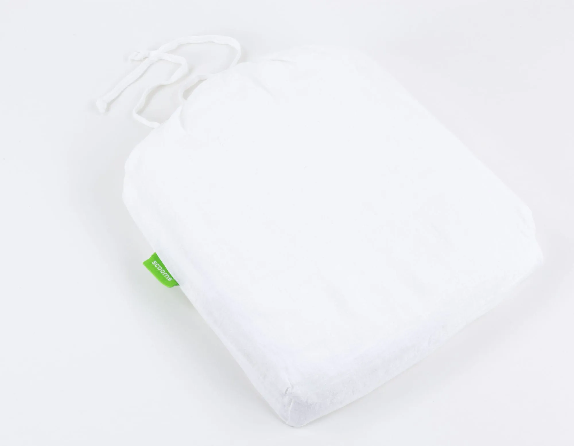 Single Linen Fitted Sheet - White