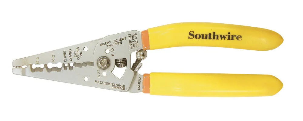 Southwire 10-12 AWG Ergonomic Handles NM Cable Wire Stripper/Cutter