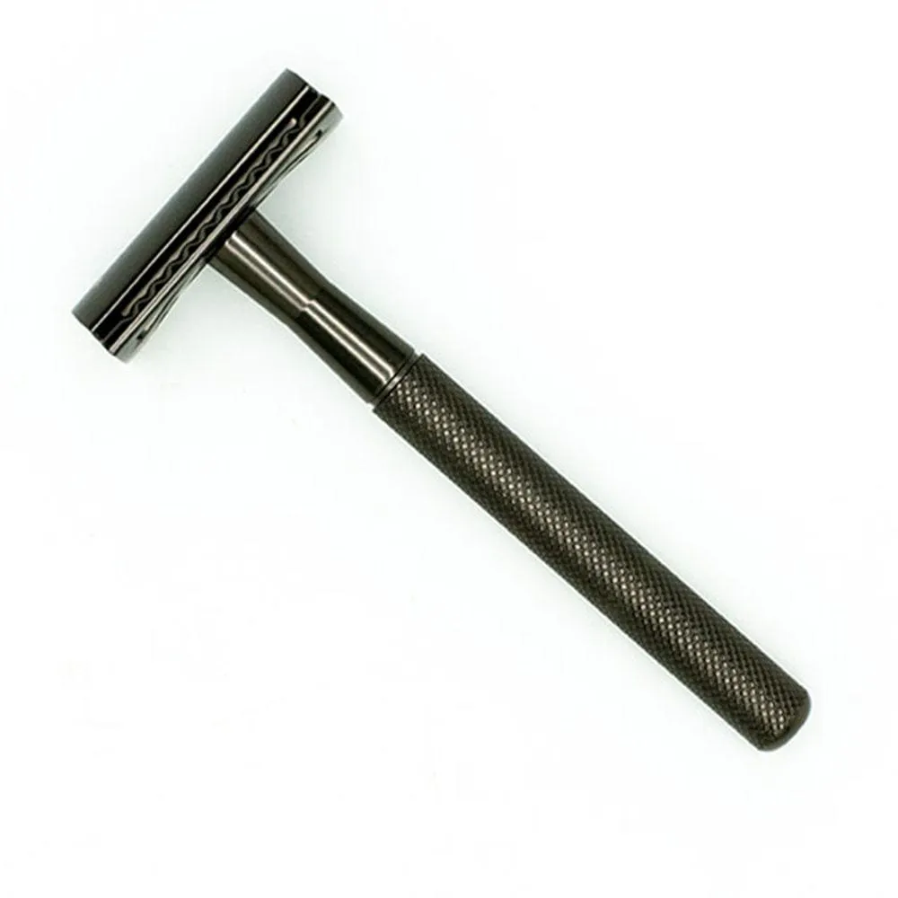 Stainless Steel Double Edge Safety Razor - Black