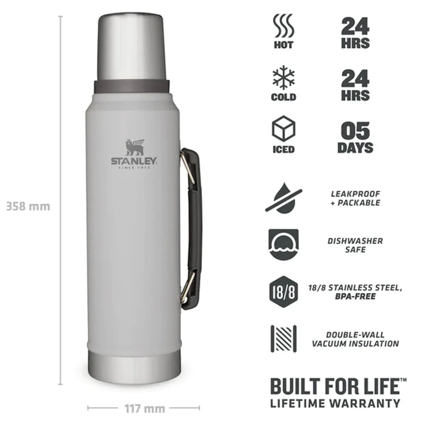 Stanley 1L Classic Legendary Thermal Cold Water Bottle