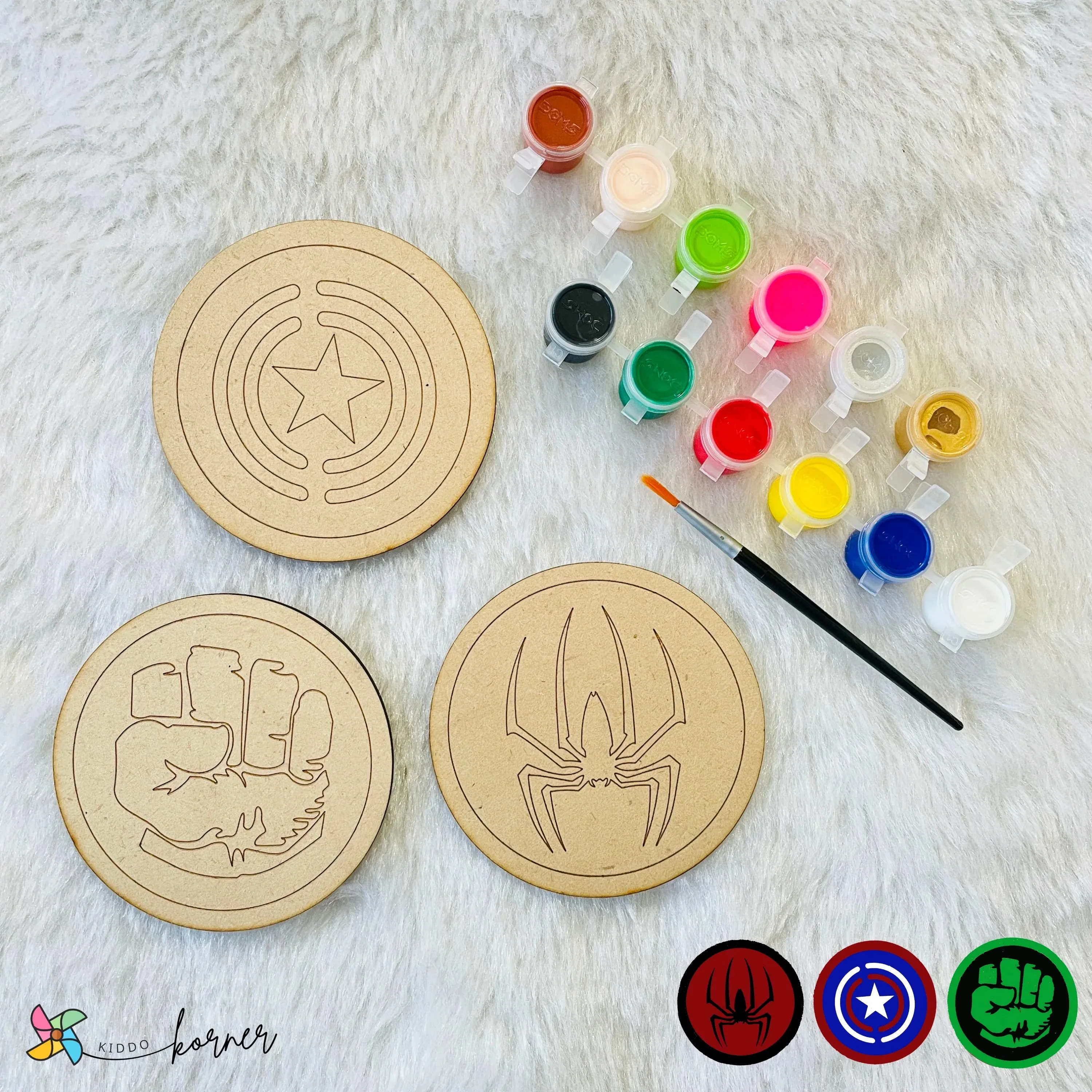 Superhero Fridge Magnets Art Kit (Pack of 3 Design)