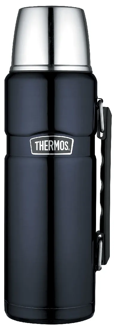 Thermos 1.2lt S/Steel King Vacuum Flask Blue