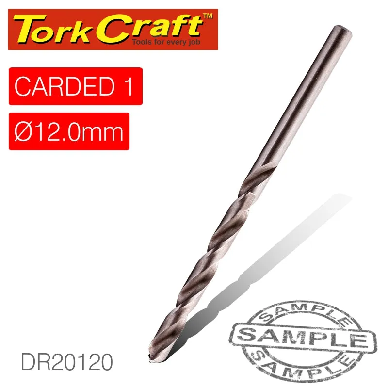 TORK CRAFT DRILL HSS 12.0MM 135DEG 1/CARD INDUSTRIAL BIT DR20120