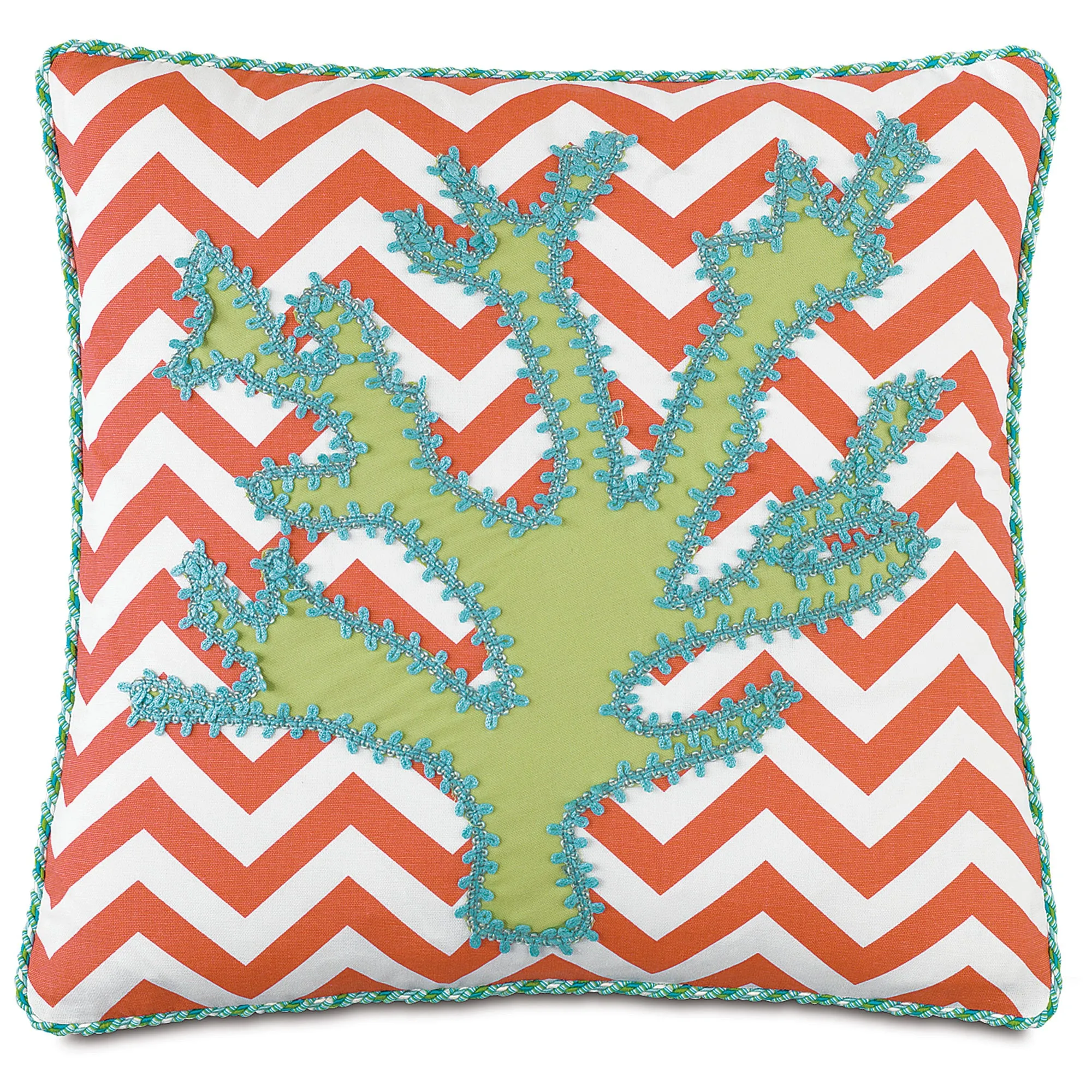 Tropical Under The Sea Throw Pillow Cover 20x20