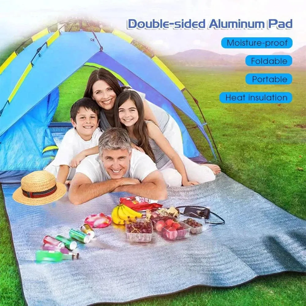 Ultralight Waterproof Camping Mat Picnic Blanket Beach Mattress Sleeping Pad Aluminum Foil EVA Foam Mat Tent Sleeping Mattress