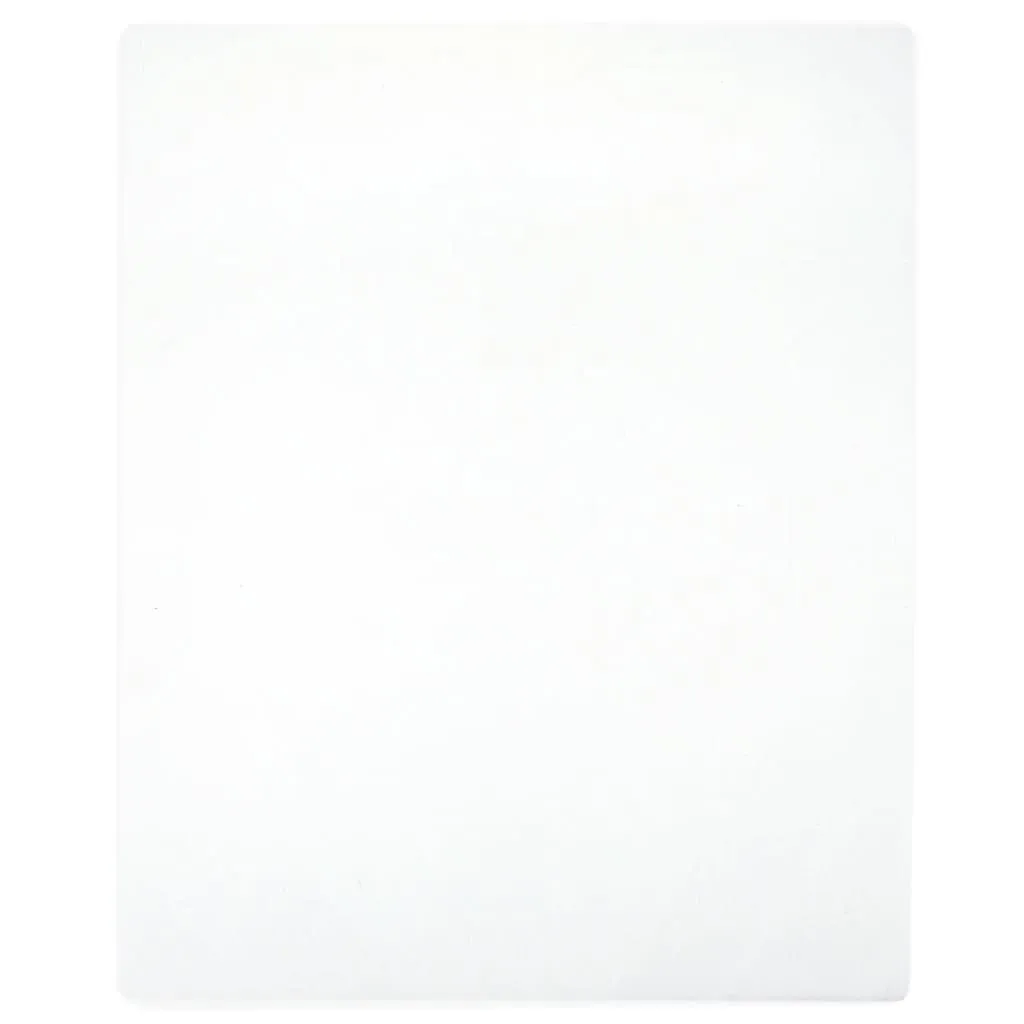 vidaXL Jersey Fitted Sheet White 140x200 cm Cotton